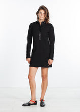 Load image into Gallery viewer, Fleece Jersey Dress in Black