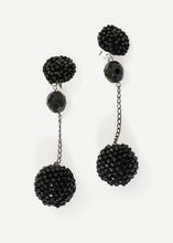 Load image into Gallery viewer, Drop Cluster Earring in Black
